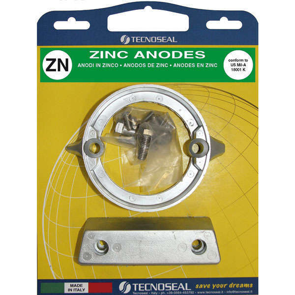Tecnoseal zink kit til Volvo duo-prop 290 set fra siden.