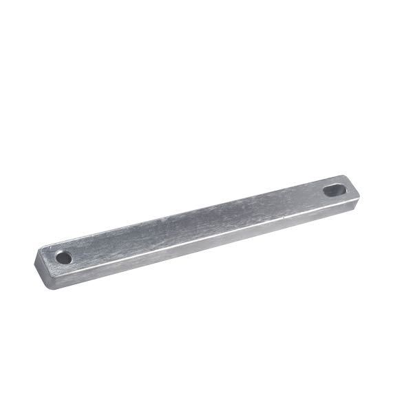Tecnoseal zinkanode til Mercury motorer, set forfra med monteringshuller.