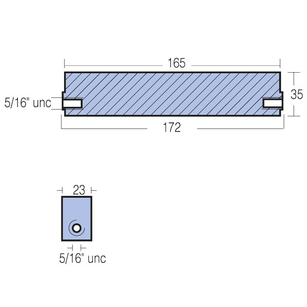 Tecnoseal zinkanode vist fra oven, designet til OMC motorer.