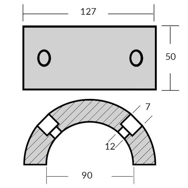Gori ringanode i nærbillede, viser detaljerne på bladenes design.