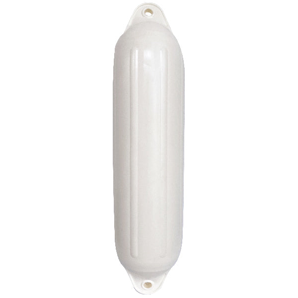 Fender fra 1852 i hvid farve, Ø165xL580, klar til montering på båd.