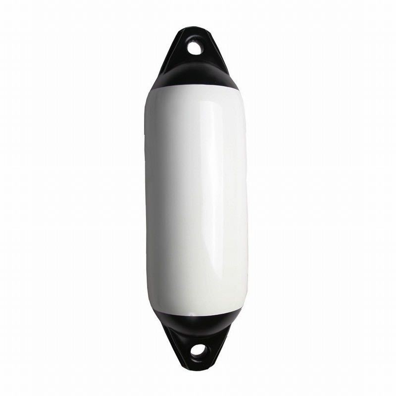 Majoni, Star fender 12x45 i hvid med sort top, set forfra.