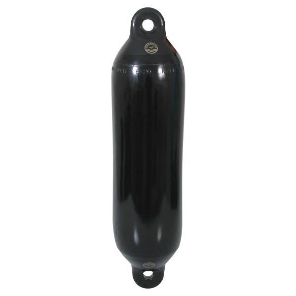 Dan-Fender 10x25 fender monteret på båd ved kaj
