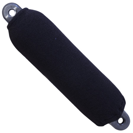 Fendequip fenderovertræk i sort, set fra siden, passer til bådfender 8x22 cm