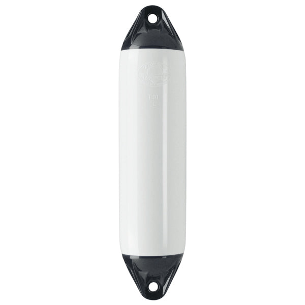Polyform F5 fender monteret på en båd, i brug