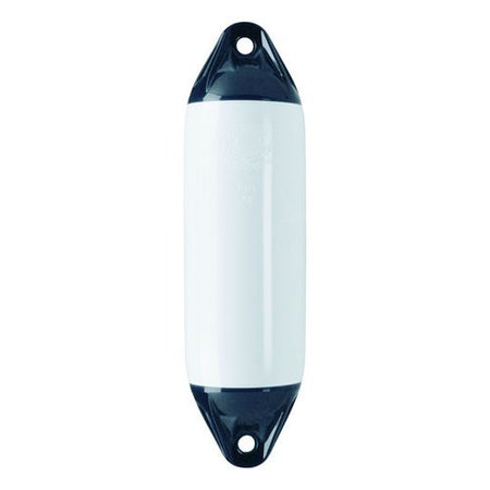Polyform F01M fender i hvid og sort set forfra