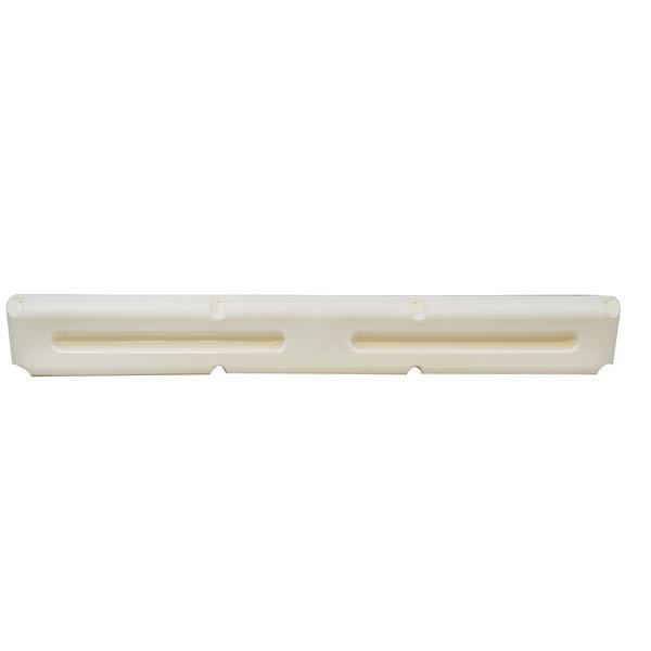Dan-Fender kajfender i hvid farve, vises fra siden med målene 95 x 12 x 5 cm