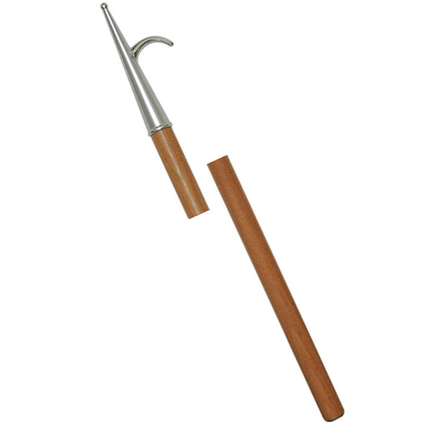 Bådshage fra 1852 i lakeret træ, Ø30mm og 260 cm lang