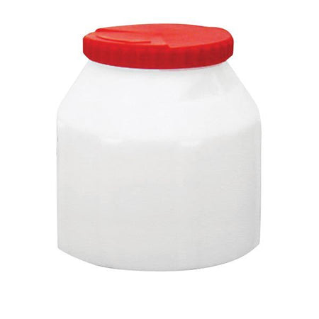 Plastcontainer på 8 liter fra Nuova Rade, set forfra med label.