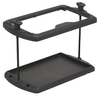 SeaTec batteri holder set fra siden, klar til montering.