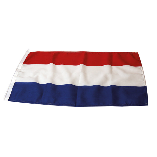 Gæsteflag fra 1852 i Holland-design, størrelse 20x30 cm, vist på båd