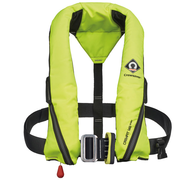 Crewsaver Crewfit 165N Sport Harness i klar gul farve, set forfra.
