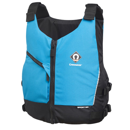 Crewsaver Sport 50N flydevest hængende på båd, brystmål 99-111 cm