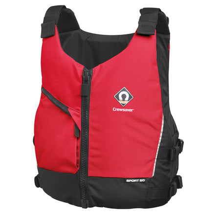 Crewsaver flydevest i brug under sejlads på jolle