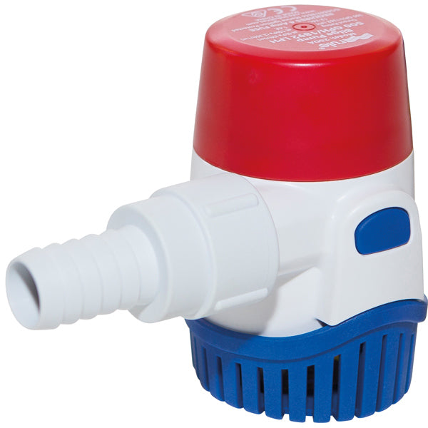 Rule 500 gph 12V dykpumpe set forfra, klar til montering på båd