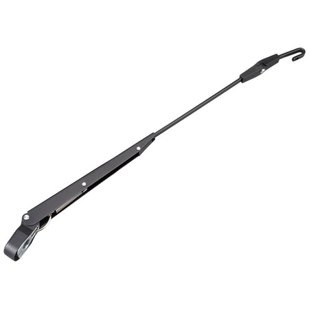 Viskerarm fra SeaTec i sort, justerbar fra 304-457 mm, set på båd