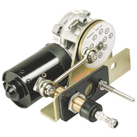 Exalto viskermotor heavy duty 223BD 24V med aksel, set forfra