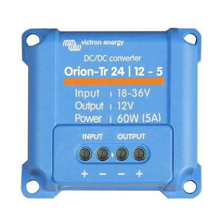 Victron Orion-Tr omformer set forfra med tilslutningskonstruktioner.