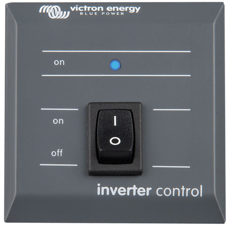 Victron Phoenix Inverter kontrolpanel set frontalt med tydelige knapper og display.