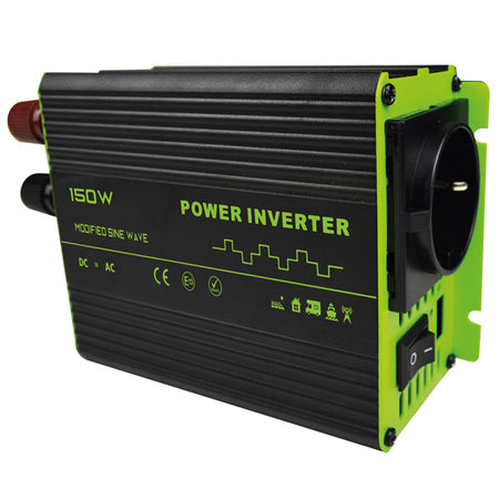 1852 inverter 12V 150W set fra siden, kompakt design til bådbrug