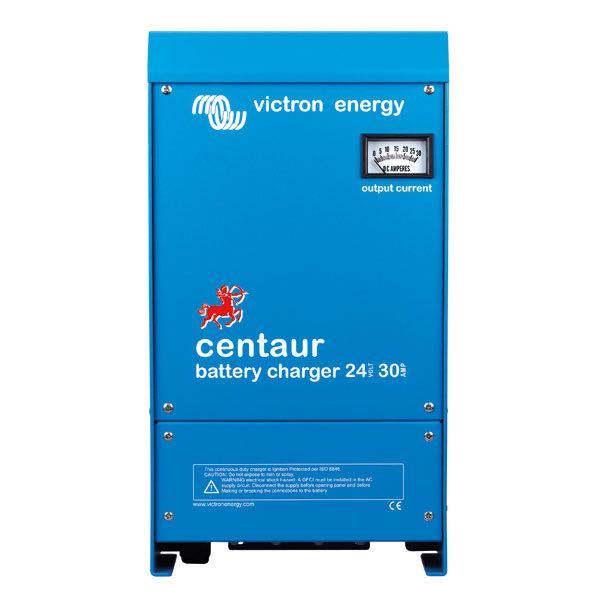 Victron Centaur lader 12V 40Amp set fra siden med tilslutninger