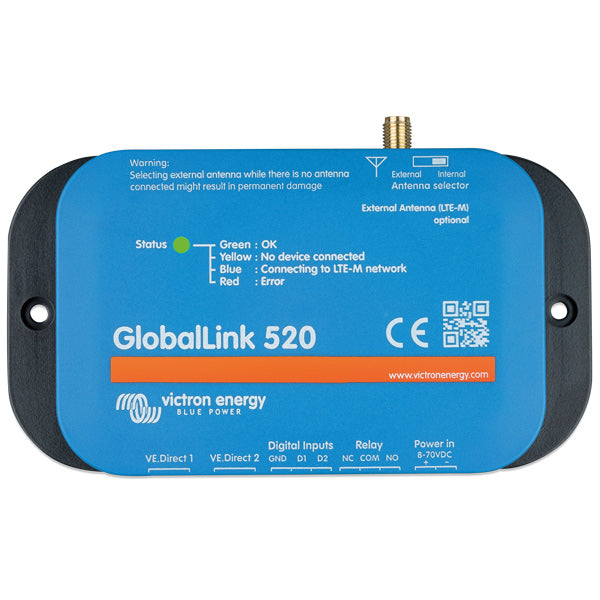 Victron GlobalLink 520 IoT Gateway med 4G LTE vist fra forsiden
