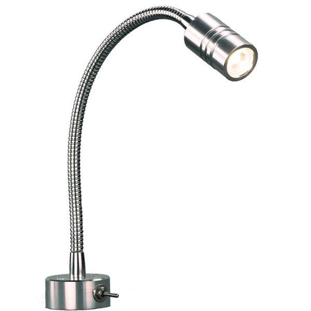 Nautecled skotlampe flex 1 monteret på væg i båd