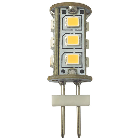 1852 LED G4 stiftpære Ø12x25mm, set fra siden med ledningsforbindelse