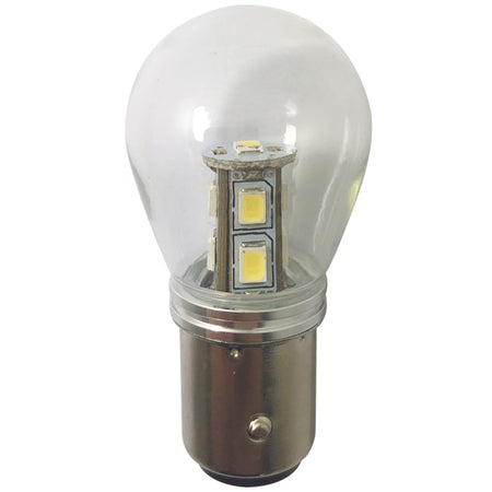 1852 LED lanterne pære set skråtvinklet, Ø25x48mm