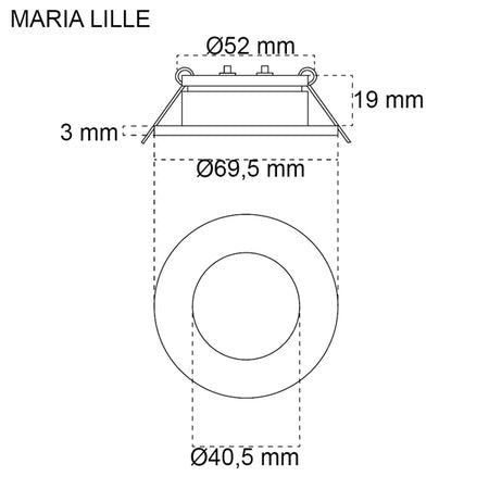 Casolux Maria lampe set bagfra, ideel til brug i maritimt miljø