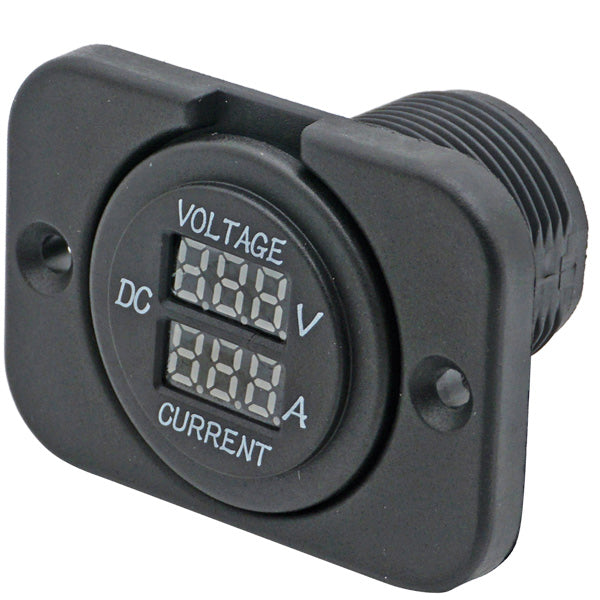 1852 el panel med volt- og amperemeter set forfra