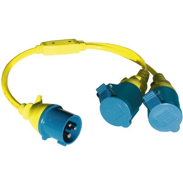 Ratio adapterstikce med han/2 x hun konfiguration, perfekt til maritime installationer.