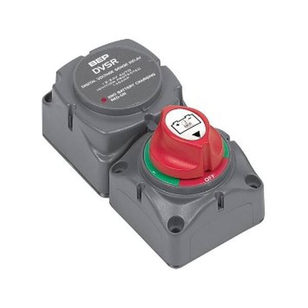 BEP hovedafbryder med isolator set forfra, i 140 Amp 12/24 V udgave