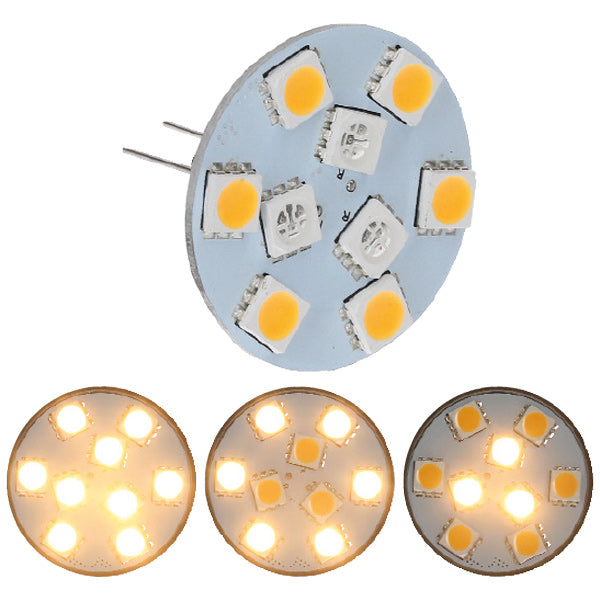Nautecled G4 3 step bag pin Ø30mm LED pære set forfra