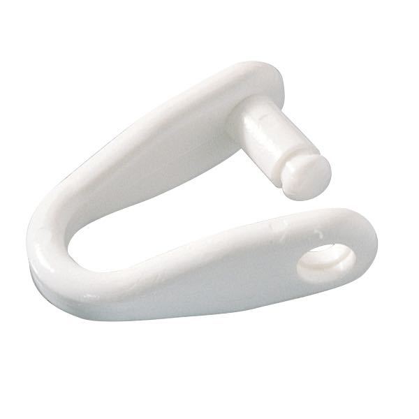 Ronstan sjækel i nylon, 12.7x8mm, viste forfra på hvid baggrund