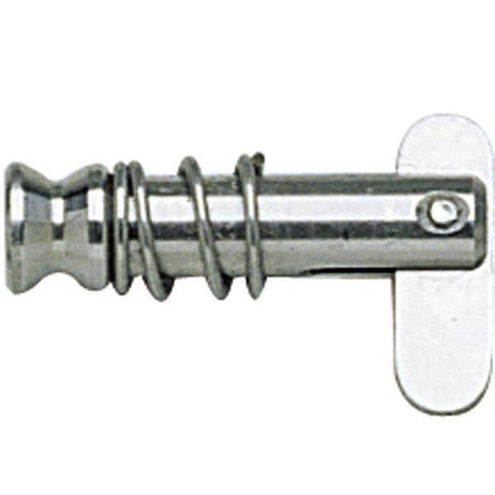 Ronstan splitbolt med knæklås, set forfra på hvid baggrund