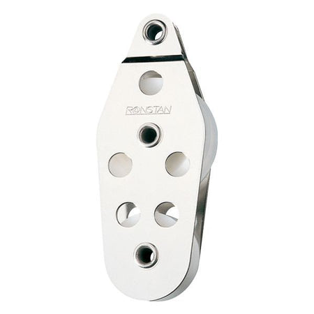 Ronstan Violinblok serie 29 set fra siden, klar til montering på båd.