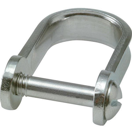 Blue Wave sjækel med kærvskrue set fra forside, detaljeret fremvisning.