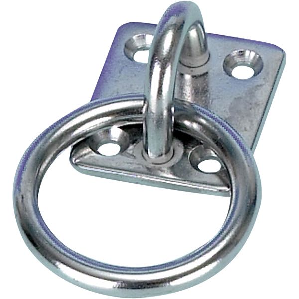 SeaTec monteringsøje med ring, set forfra, klar til installation på båd.