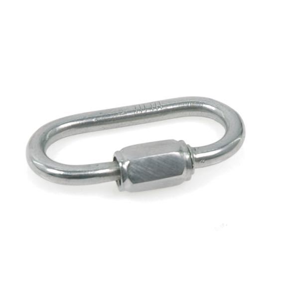1852 P-led RF stål 6mm sjækle vist fra siden på en båd.