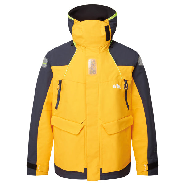 Gill OS26 Offshore Jakke i Goldfusion og Navy set forfra