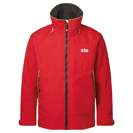 Gill OS32J coastal jakke i rød, set forfra på mannequin.