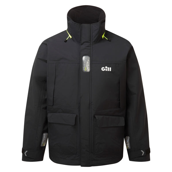 Gill OS34J Coastal jakke i sort set forfra