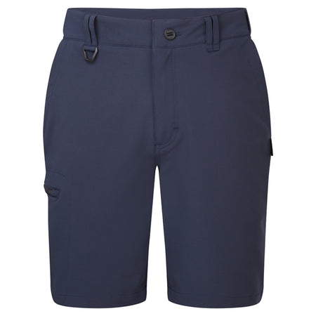 Gill UV024 UV Pro stretch shorts i navy set forfra med elastisk talje.