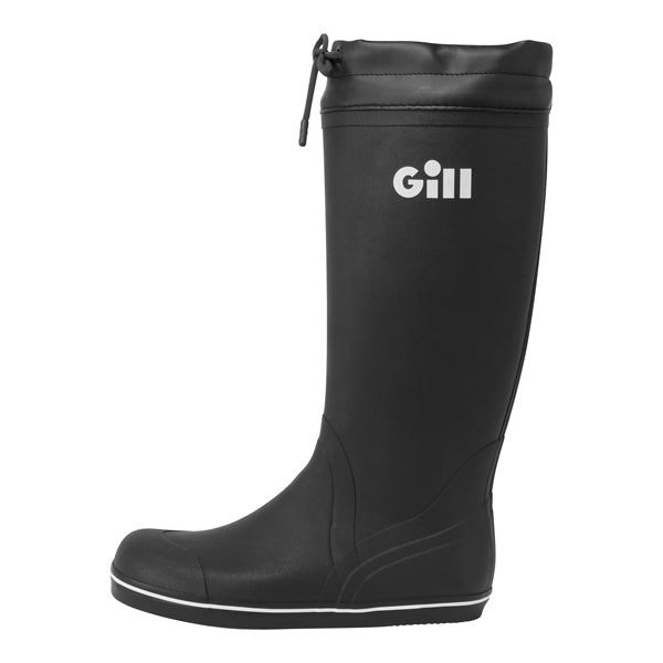 Gill 918 gummistøvle i sort, set fra siden med fokus på designet