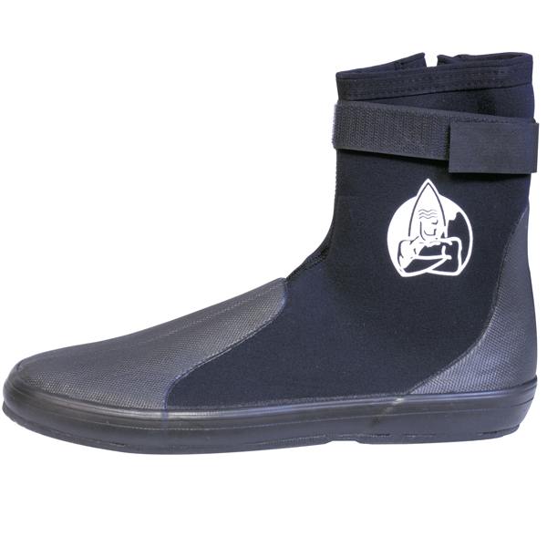 Gill V12 neoprene støvler i sort, set fra siden, størrelse 46/47