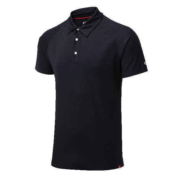 Gill UV008 herre polo i navy blå, set forfra med kort ærme og krave.