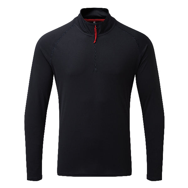 Gill UV009 langærmet t-shirt til mænd med lynlås, set forfra