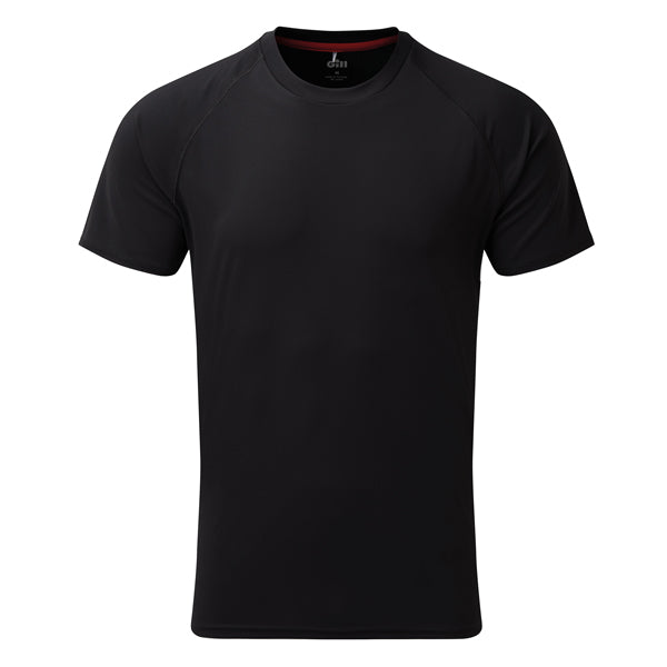 Gill UV010 herre T-shirt i sort, set forfra, perfekt til sejlads.