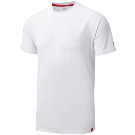 Gill UV010 Men's UV Tec T-Shirt i hvid, set forfra på hvid baggrund